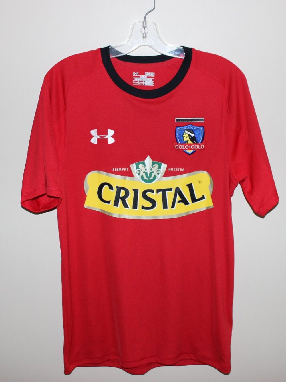 vintage❤️Under Armour Colo-Colo 2014 training shirt red jersey camiseta CRISTAL